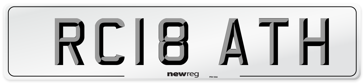 RC18 ATH Number Plate from New Reg